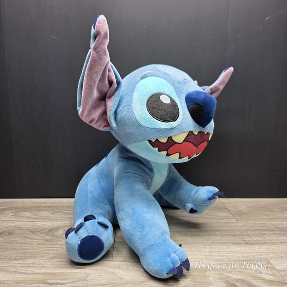 Disney 20" Lilo & Stitch  Plush - Bending Ears - Stitch With Hand Out By Gemmy - Picture 2 of 16